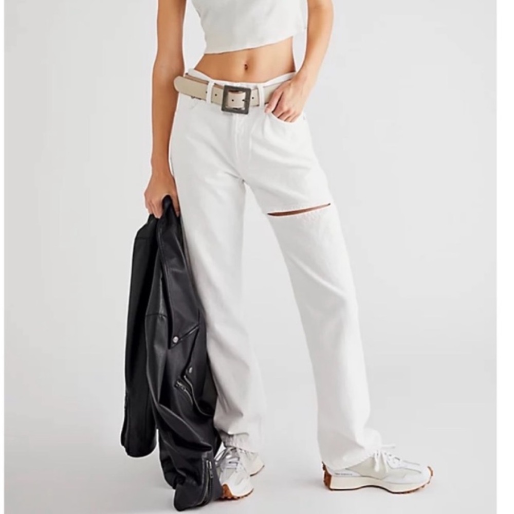 AGOLDE Lana Slit Straight Leg Jeans
